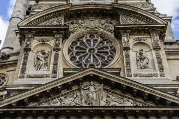 Saint-Etienne-du-Mont Church (1624) near Pantheon. Paris France.