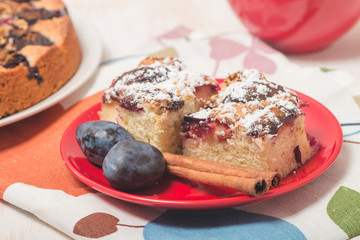 Portion of Plum Cake
