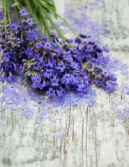 Fototapeta premium Lavender and salt