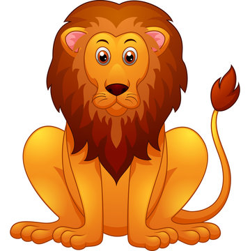 Cute lion cartoon