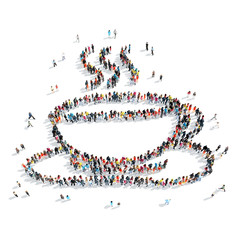  people  shape  cup coffee