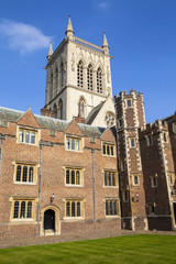 Fototapeta na wymiar St. John's College and Chapel in Cambridge