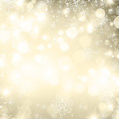 Abstract Christmas Golden Background