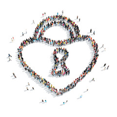 people  form  lock  heart wedding