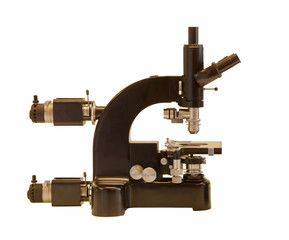 Vintage Microscope, advanced model, side view