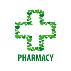 vector logo cross from the set of hearts