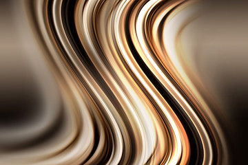 Abstract Gold Brown Wave Design Background