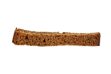 Delicious rye cracker on a white background