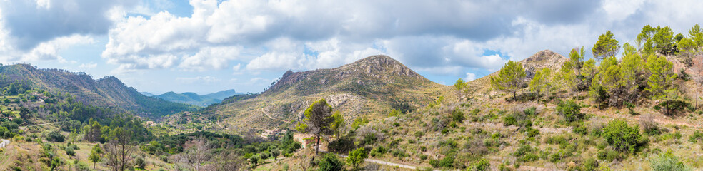 Fototapeta na wymiar Mallorca-Panorama, Westküste bei Banyalbufar