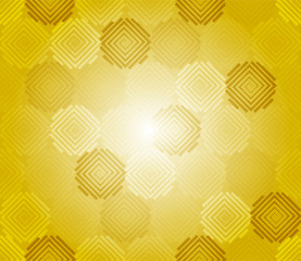 Spiral square patterns, Yellow Design