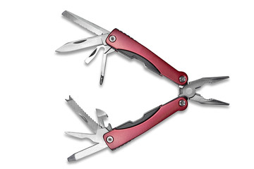 Multipurpose pliers on white background.