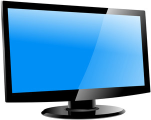 lcd tv monitor, vector illustration