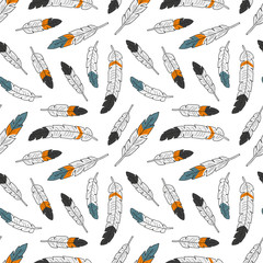 seamless pattern with feathers