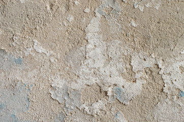 Peeling painting on the cement wall