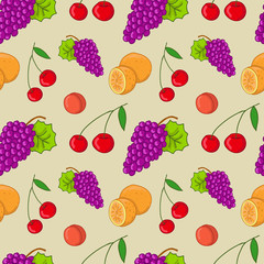 Seamless Pattern with fruits