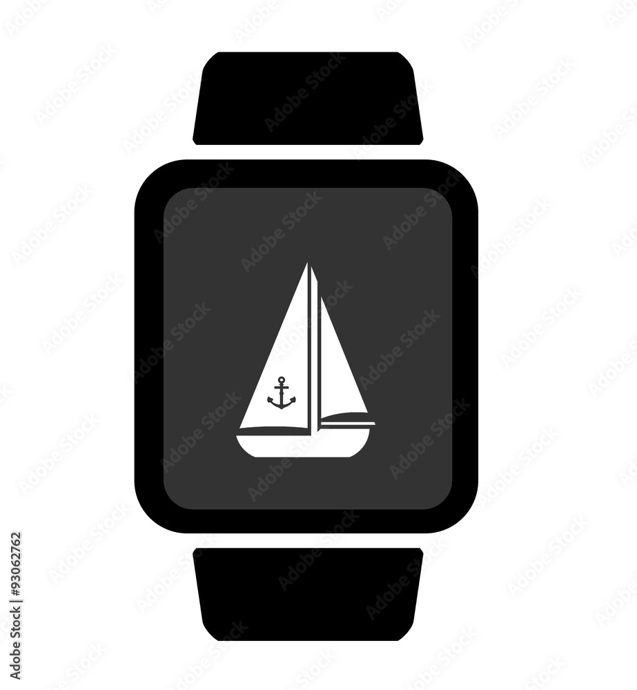 Fototapete Voilier dans une montre