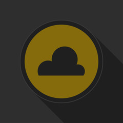 dark gray and yellow icon - cloudy