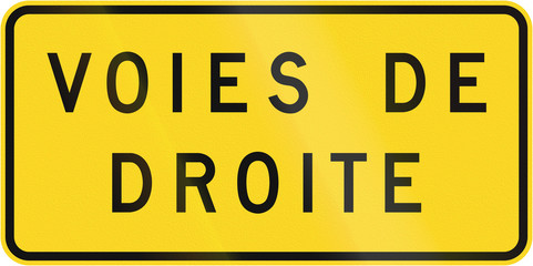 Right Lanes in Canada