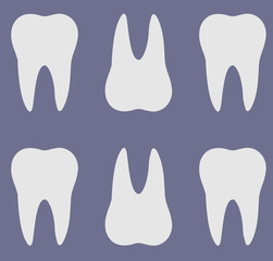 Teeth silhouette pattern.