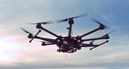 Fototapeta na wymiar Quadcopter, copter, drone