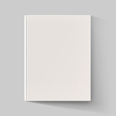 Naklejka premium Blank book cover with long shadow. Vector illustration