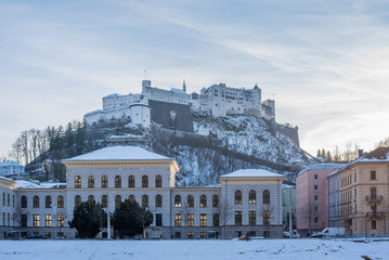 Salzburg, Universität und Festung Hohensalzburg