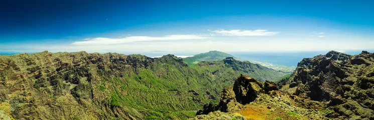 Fotobehang Panorama view from Roque de los Muchachos at La Palma, Canary Islands © Neissl