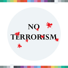 Stop terrorism icon.