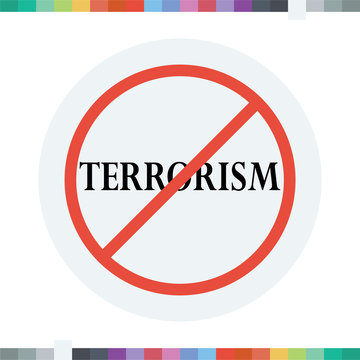 Stop terrorism icon.