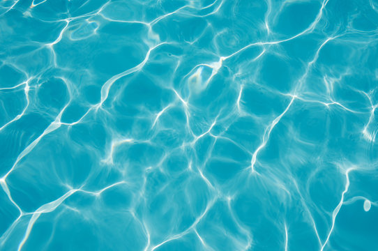 Detail rippled water surface in swimming pool