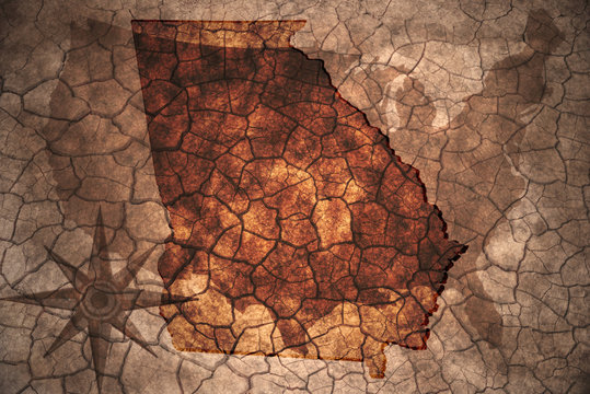 vintage Georgia state map