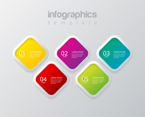 Infographic design vector template: rhombus cell background