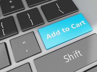 Fototapeta premium 3d Keyboard with buy now button