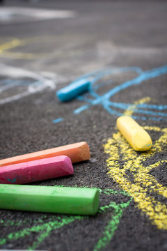 Chalk on playground
