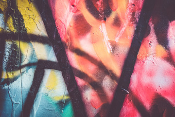 Vibrant abstract graffiti colors