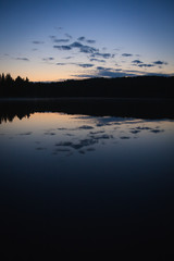 Fototapeta premium Calm lake scape at summer night