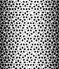 Vector Seamless Black And White Pentagon Star Lace Pattern