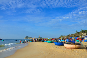 vietnamese fishing village in Ke Ga, Mui Ne, Vietnam 
