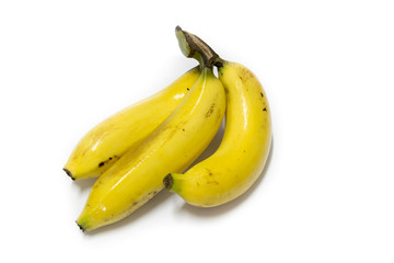 Bananas on white background.