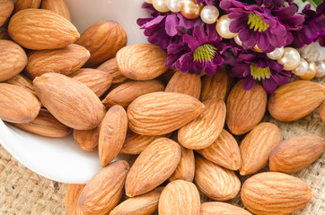 Raw almonds.