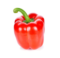 red pepper over white background