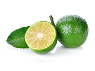 Limes isolated on white background