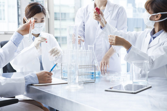 Researcher has developed a new product in the laboratory