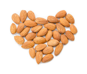 Almond heart shape.