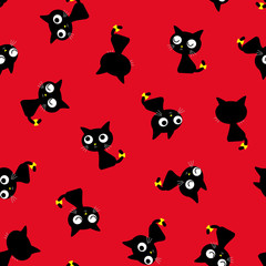 可愛いネコをパターンに