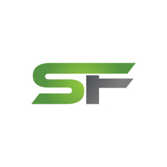 SF company linked letter logo green