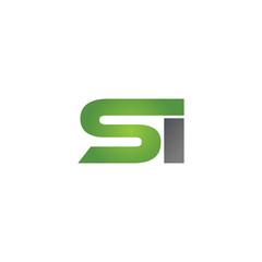 SI company linked letter logo green