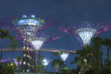 Crédence de cuisine en verre imprimé Singapour Jardins de la baie à Singapour