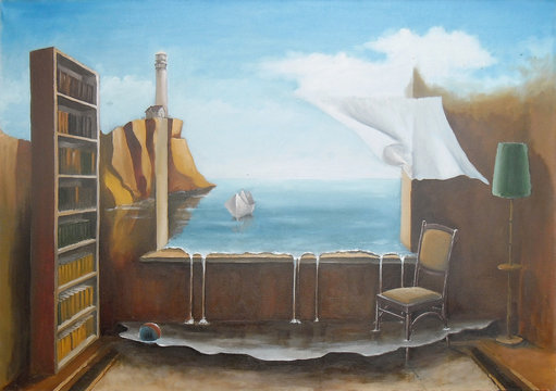 DreamsFantastic interior with an open window.