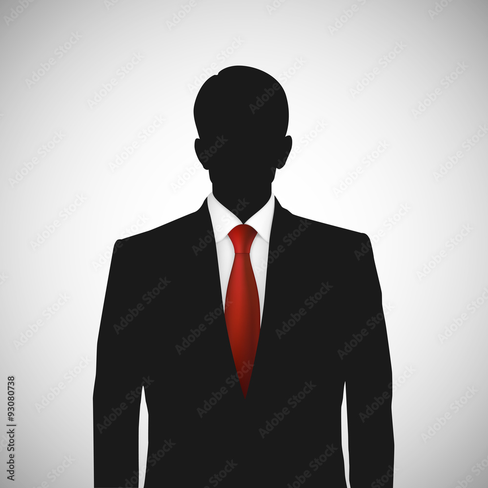 Canvas Prints unknown person silhouette whith red tie